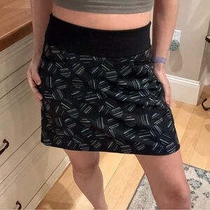 adidas Black and Blue A-line Mini Skirt for Athletic Occasions
